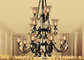 cheap 28cm Adjustable Chain Black Large Hotel Chandeliers , Vintage Antique Pendant Lamp