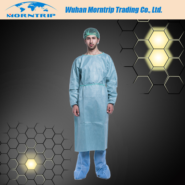 Disposable Non-woven Blue Dustproof Isolation Gown Surgical Gown Lab Coat