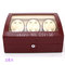 6+7 automatic wooden watch winder  r box watch case storage display watch box red color