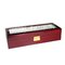Proffesional Packaging Box for Watches Display and Show PU Leather Red Color