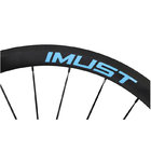 700C UCI standard carbon road bike wheels 25mm wide for tubeless compatible 3K weave