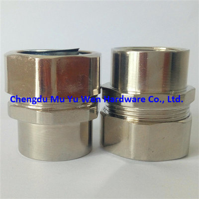 15mm nickel plated brass female hub straight fittings with ISO metric thread