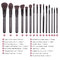 OEM professional 15 pcs synthetic high quality makeup brush set factory supplier