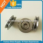 Low resistance micro miniature v groove wheel bearing