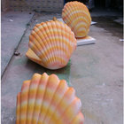 customize size fiberglass large sea shell model as decoration statue in garden /square / shop/ mall