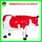 customize size fiberglass animal  statue colorful cow model as decoration statue in garden /square / shop/ mall