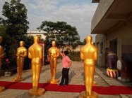Event party decoration statue Oscar statue in Gold color  Life size fiberglass oscar statue for sale