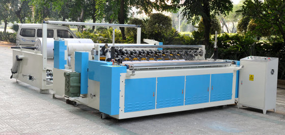 China Embossed Rewinding Toilet Roll Production Line from Big Jumbo Roll supplier