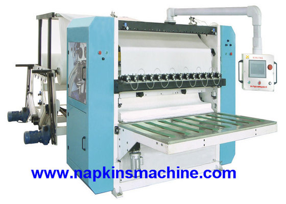 China Interleaved Fold Facial Tissue Machine With Two Color Printing / Tissue Folding Machine supplier