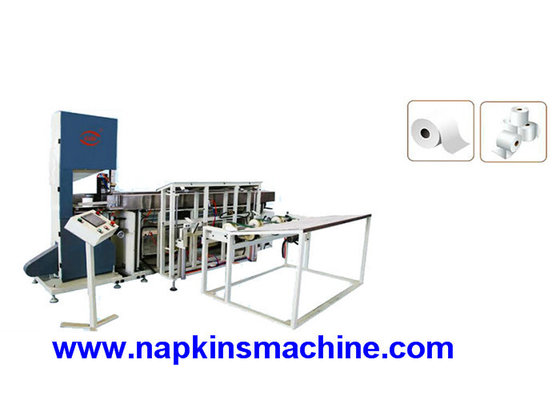 China High Capacity Tissue Roll Machine / Band Sawing Machine For Toilet Tissue Paper Roll supplier