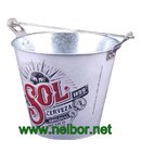 custom printing galvanized steel ice bucket beer bucket beer cooler with bottle openers