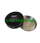shoe polish round tin can 100ml 80g with press open system