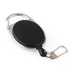retractable badge reel flexible keychain anti-lost outdoor camping carabiner hook keychain