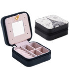 portable high quality PU leather velvet jewelry accessory case ornamemnt storage organizer box