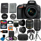 Cheap Nikon D5600 DSLR Camera w/ 18-55mm VR + 70-300mm VR + 500mm +32GB