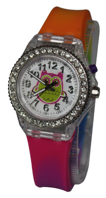 Girls Japan Quartz Analog Watch , Kids Wrist Watches With Plastic Case supplier