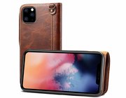 Geniune leather flip phone case for 2019 iphone11 11Rro, 11MAX, plug-in card design
