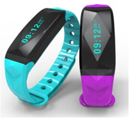 Bracelet, 0.88 inch LCD display, Pedometer, embedded Battery, Bluetooth low energy etc.
