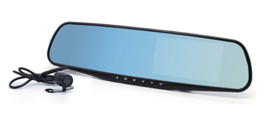 Car Dashboard Camera, Car DVR, Car Video Recorder Full HD 1080P, 4.3" Inch LCD with dual cameras