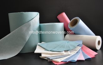 Woodpulp and PP Spunlace Nonwoven Fabric industrial wiper jumbo roll
