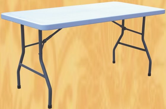 China 5 foot plastic folding table/HDPE 5 ft folding table furniture supplier