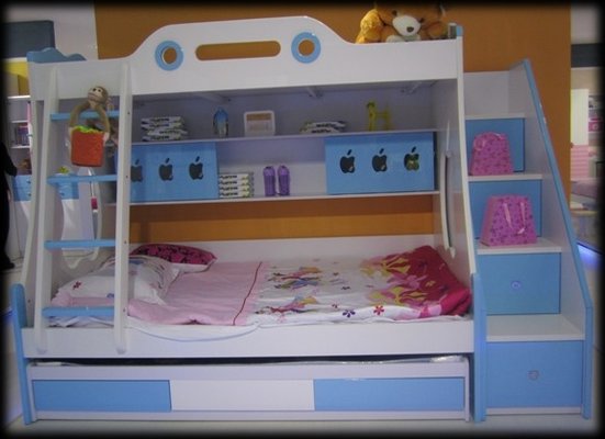 China kids bunk bed with pulled bed,#6626 supplier