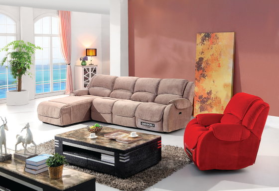 China modern home sectional fabric recliner sofa furniture supplier