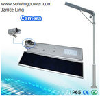 integrated solar street light 20W camera outdoor wireless solar power security IR camera