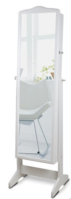 China Jewelry storage cabinet with full length dressing mirror QH019081 supplier