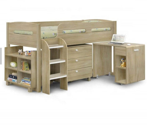 China Factory Cheap Price Latest Design Kids Bunk Bed with Desk and Storage supplier