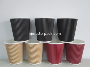China Disposable hot sale Ripple paper cups supplier