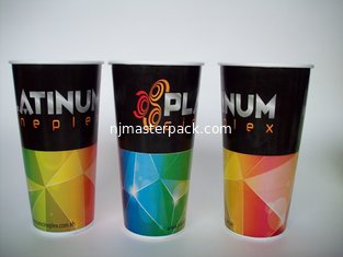 China 16oz Eco- friendly disposable double PE cold beverages drinking paper cups supplier