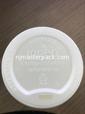 China Biodegradable Eco-Friendly PLA  80mm 90mm  White Black Coffee Cup Cpla Lids supplier