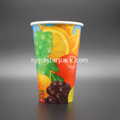 China 16oz Cold Drink Double PE Single Ice Paper Cup  with Lids supplier