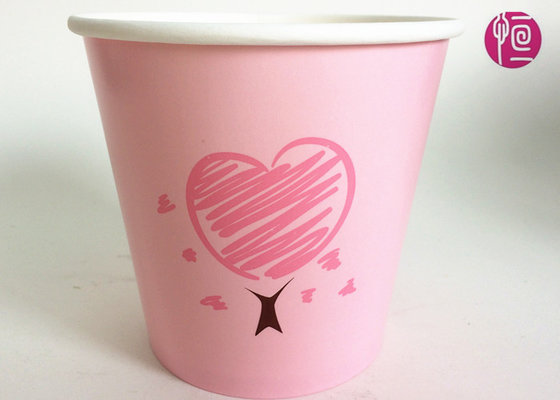 China 36 Ounce Pink Disposable Paper Water Bowl For Potted Plant supplier