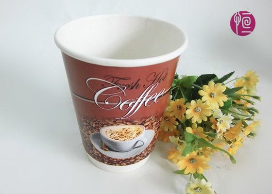 China Logo Double Wall Paper Cups , Take Away custom disposable coffee cups With Lid supplier