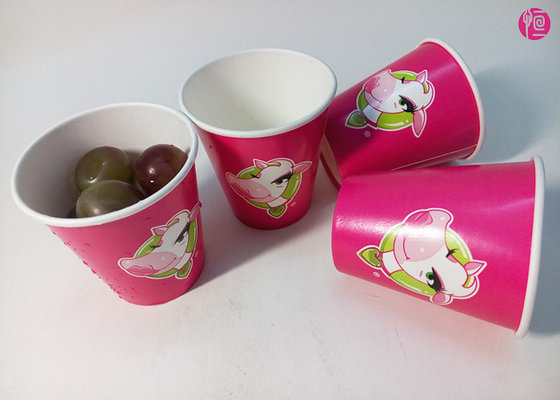 China Gloss Flexo Printed cold drink cups , 10oz corrugated paper coffee cups Single Wall supplier
