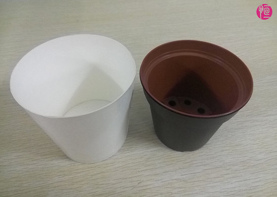 China 300gsm Top 95mm Flower Pot Disposable Paper Containers For Flower supplier