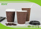 Plain Color Printing 8oz Heat-Insulated Ripple Wall Paper Cups and Lids supplier