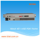 China SNMP ,4E1+4GE with Fiber 1+1,  and  2RS232/422/485 PDH Fiber Optical Multiplexer manufacturer
