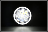 Round LED Headlight 7" 60W LED Combo Beam 5D LED Driving light high beam & Low beam & Atmosphere Light-Blue Halo Ring