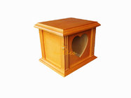 Low MOQ Supported Wholesale Affordable Price MDF with Veneer Wooden Picture Animal Cremation Urn Box, Laser Logo Support