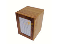 Good Quality Well Polished Imported Oak Wood Traditional Cremation Ashes Pet Urn Box, Blank with Laser Engraved Logo