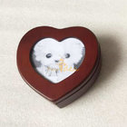 Well Crafted Good Quality Wooden Heart Shaped Pet Memorial Picture Keepsake Urn Box for Pets, Small Order Supported