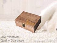 Luxury black walnut laser engravable pet memorial gift wooden tribute keepsake urn box with lock. Small order,