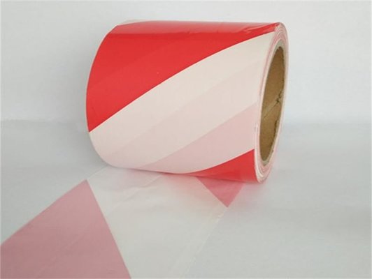 China Color red / white underground detectable pe warning tape with no adhesive supplier