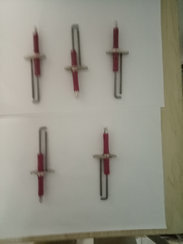 glazed Colored ceramic ignitors;kanthal wire-electrode;ceramic laundry  probe;ceramic glazed  igniters；dryer`s ignitor