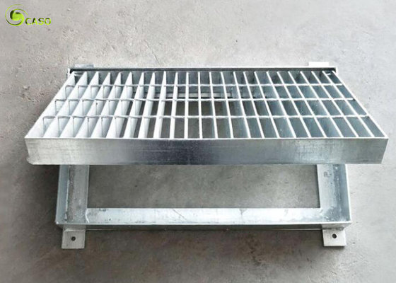 China Heavy Duty Step Steel Bar Grating Highway Burglar Drain Trench Cover With Frame supplier