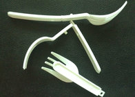white color length 145 mm folding plastic fork Instant noodles, fruit fork disposable plastic fork