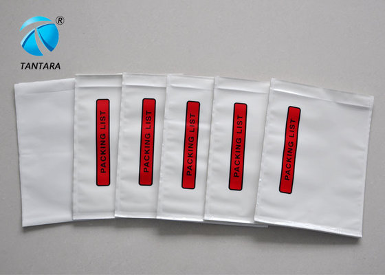 China Waterproof Packing List Enclosed Envelopes , Plastic Document enclosed pouches supplier